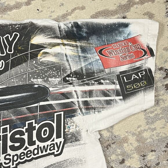 Vintage Y2K 90s NASCAR Shirt Mens L/XL Sharpie 500 Bristol Motor Speedway AOP - Picture 13 of 14